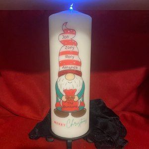 X-Large Personalized Christmas Candle - 11 x 4 inches (29 x 9.8 cm)